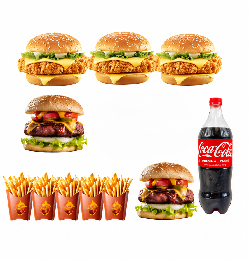 Oferta familiar de Smash burger