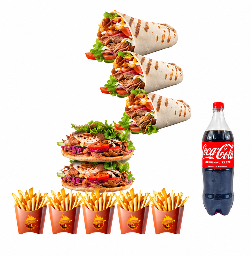 Combo familiar de Durum kebab